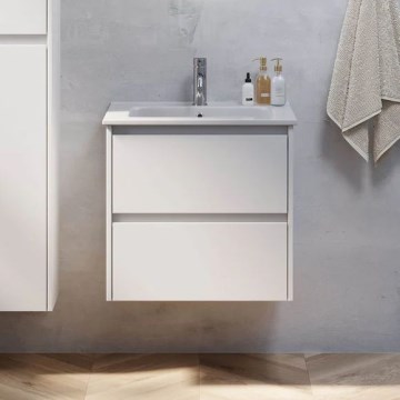 LYKE 60 cm valge vannitoakapp koos valamuga