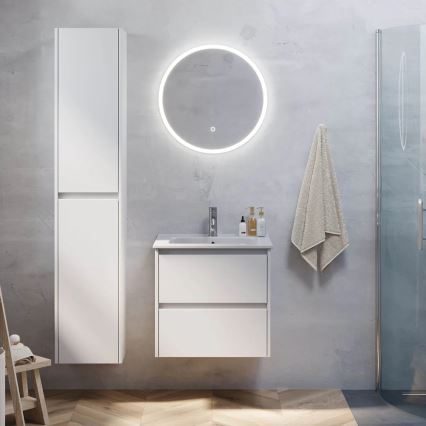 LYKE 60 cm valge vannitoakapp koos valamuga