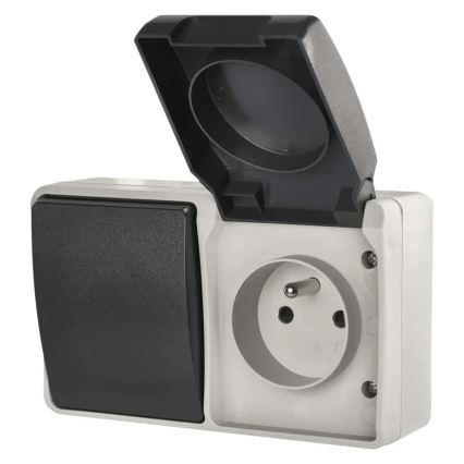 Vahelduvvoolu kodulüliti nr 6 koos pistikupesaga 250V/16A IP44 hall