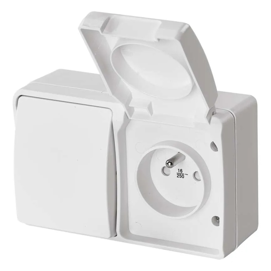Vahelduvvoolu kodulüliti nr 6 koos pistikupesaga 250V/16A IP44 valge