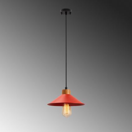 MANAVGAT 1xE27/40W/230V punane/pruun riputusega lamp