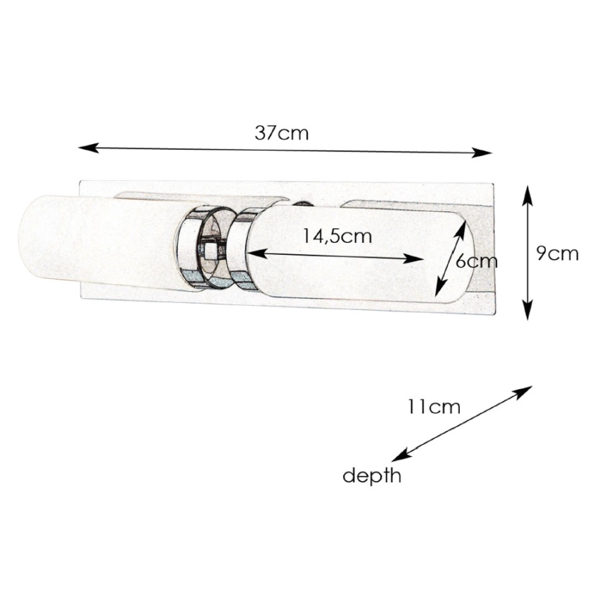 Markslöjd 102478 - Seinavalgusti vannituppa NORRSUNDET 2xE14/40W/230V IP44
