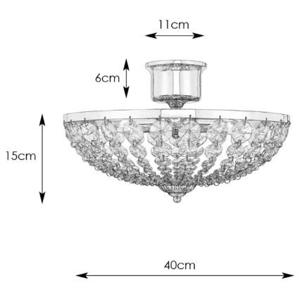 Markslöjd 105316 - Laevalgusti GRÄNSÖ 3xE14/40W/230V