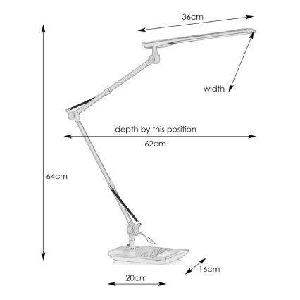 Markslöjd 105683 - LED-laualamp STUDY LED/5W/230V