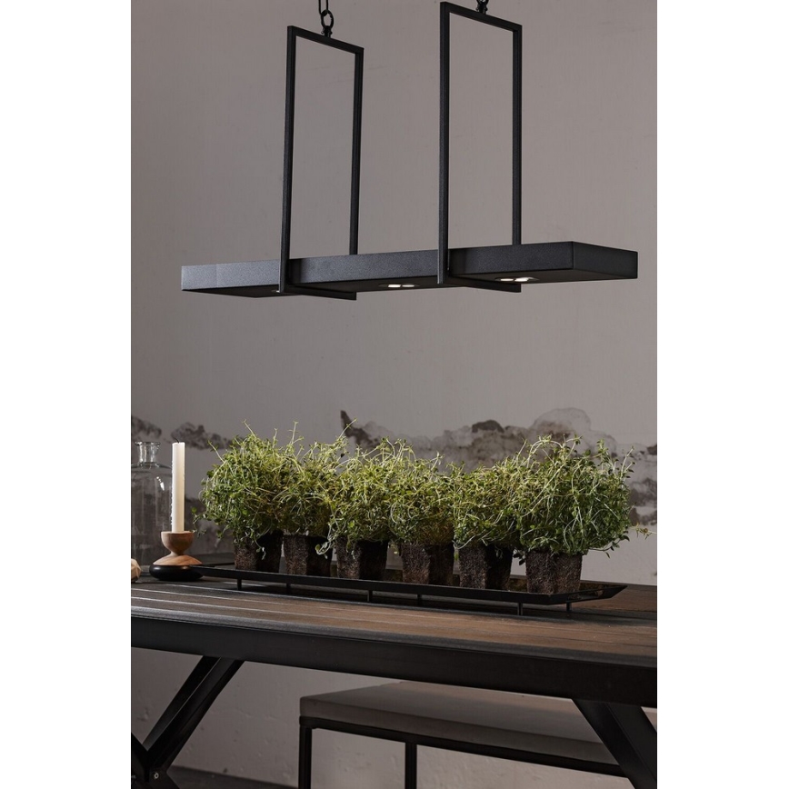 Markslöjd 105780 - LED Hämardatav lühter TRAY 3xLED/3W/230V must