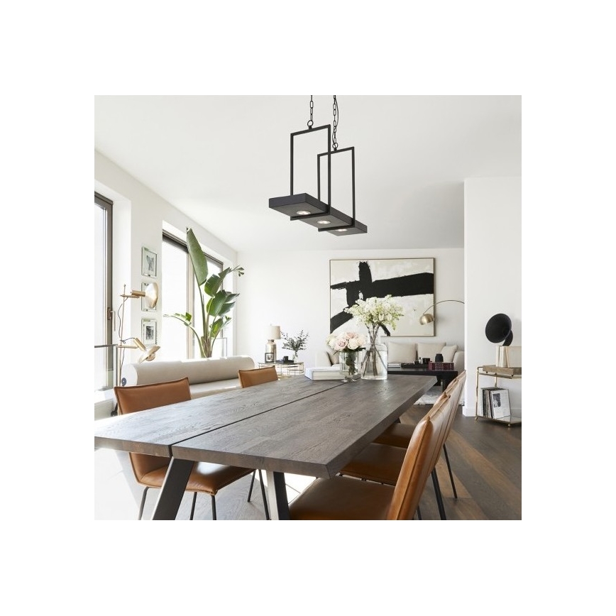 Markslöjd 105780 - LED Hämardatav lühter TRAY 3xLED/3W/230V must