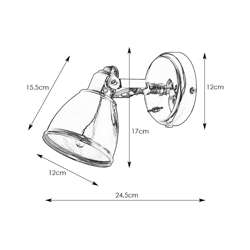 Markslöjd 105814 - Seinavalgusti FJÄLLBACKA 1xE14/40W/230V must