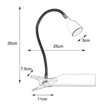 Markslöjd 106091 - LED Laualamp klambriga TULIP LED/3W/230V valge