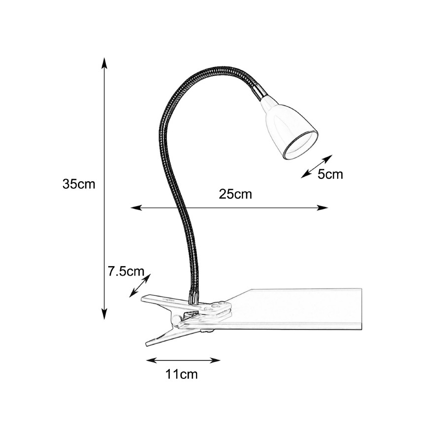 Markslöjd 106091 - LED Laualamp klambriga TULIP LED/3W/230V valge
