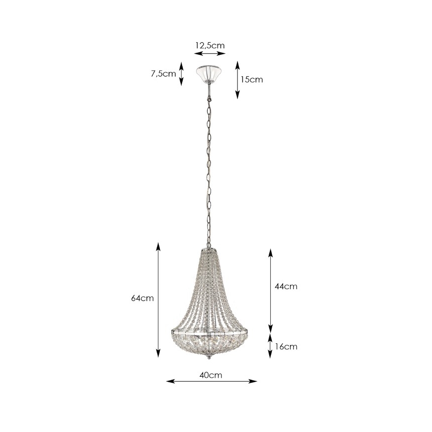 Markslöjd 106119 - Kristall-lühter GRÄNSÖ 2xE14/40W/230V