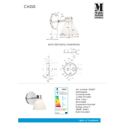 Markslöjd 106367 - Seinavalgusti CASSIS 1xG9/18W/230V