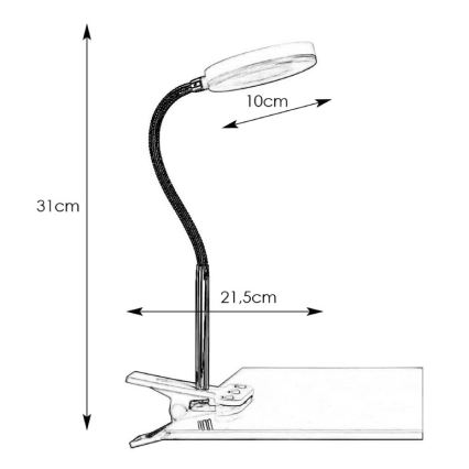 Markslöjd 106471 - Klambriga LED-lamp FLEX LED/5W/230V