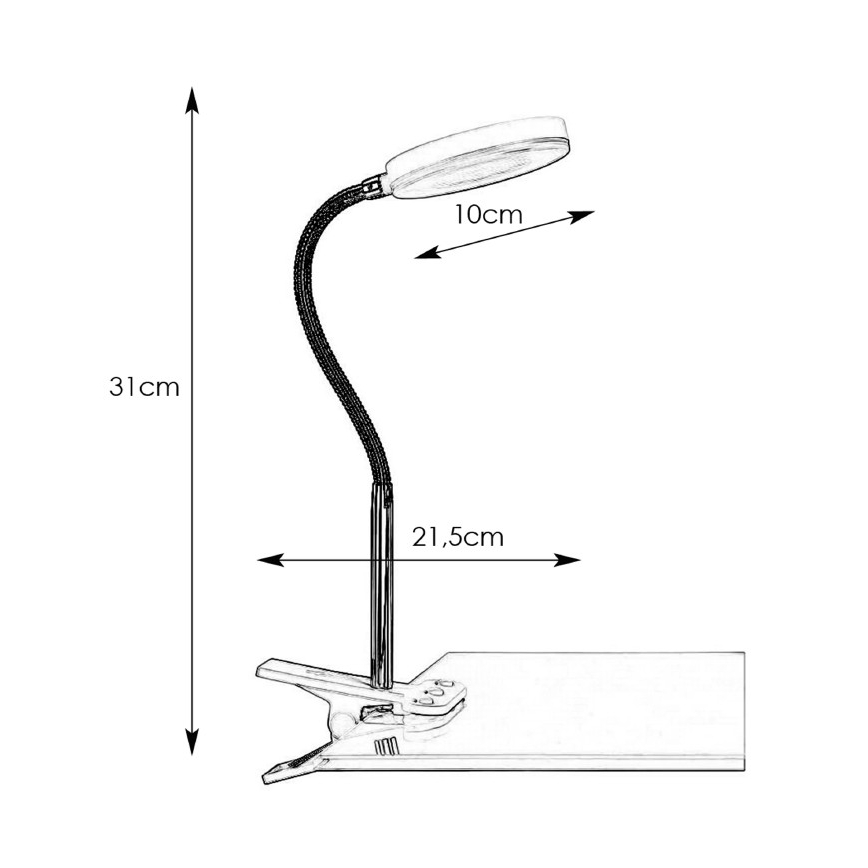 Markslöjd 106471 - Klambriga LED-lamp FLEX LED/5W/230V