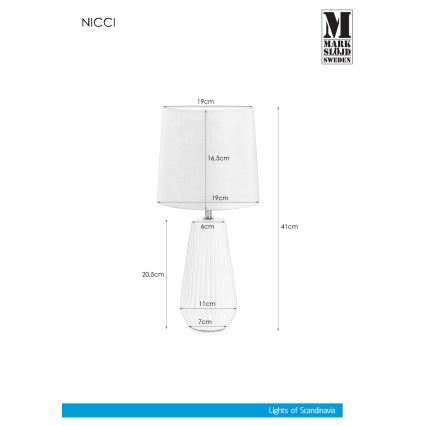 Markslöjd 106624 - Laualamp NICCI 1xE14/40W/230V
