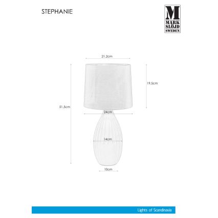 Markslöjd 106887 - Laualamp STEPHANIE 1xE27/60W/230V