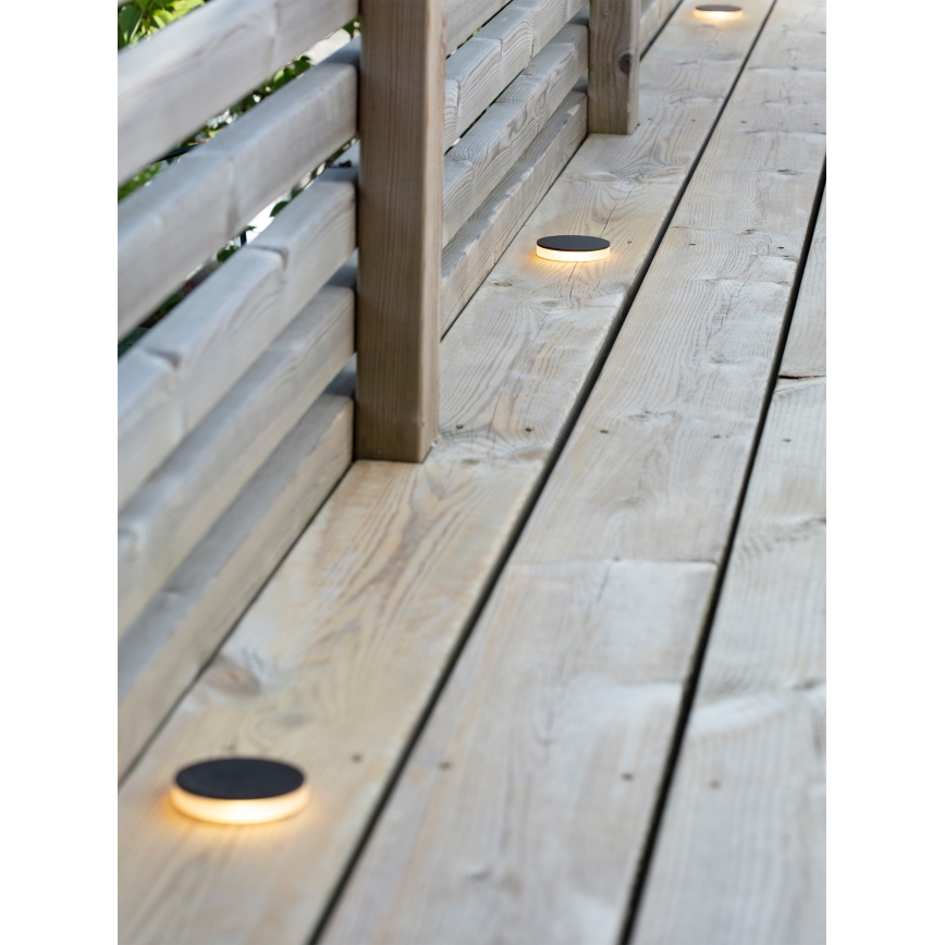 Markslöjd 106935 - LED sissepaigaldatav välisvalgusti GARDEN24 LED/3W/24V IP44 must