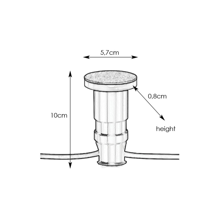 Markslöjd 106935 - LED sissepaigaldatav välisvalgusti GARDEN24 LED/3W/24V IP44 must