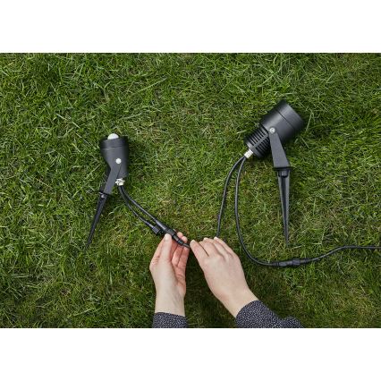 Markslöjd 106940 - Väliseks kasutamiseks mõeldud liikumis- ja hämaruseandur PIR GARDEN24 IP44, must