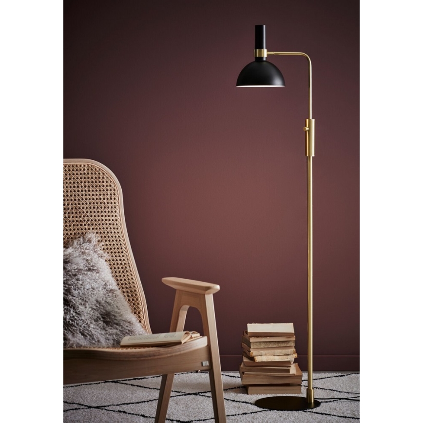 Markslöjd 106972 - Hämardatav põrandalamp LARRY 1xE27/60W/230V must/kuldne