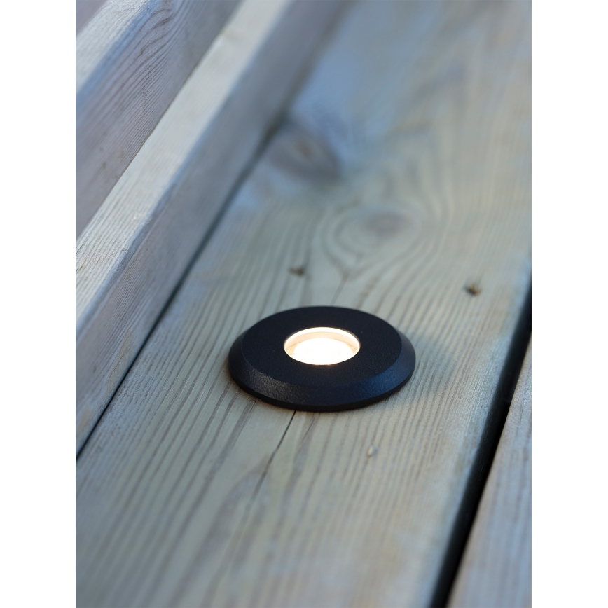 Markslöjd 107284 - GARDEN24 süvistatav välisvalgusti LED/0,8W/24V IP44 must