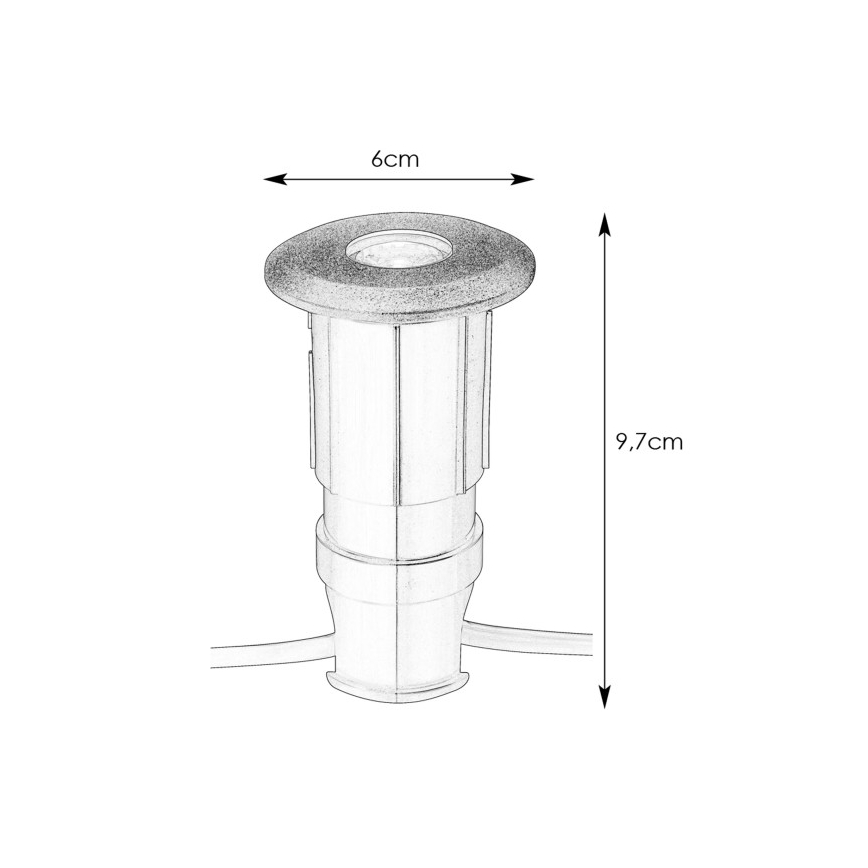 Markslöjd 107284 - GARDEN24 süvistatav välisvalgusti LED/0,8W/24V IP44 must