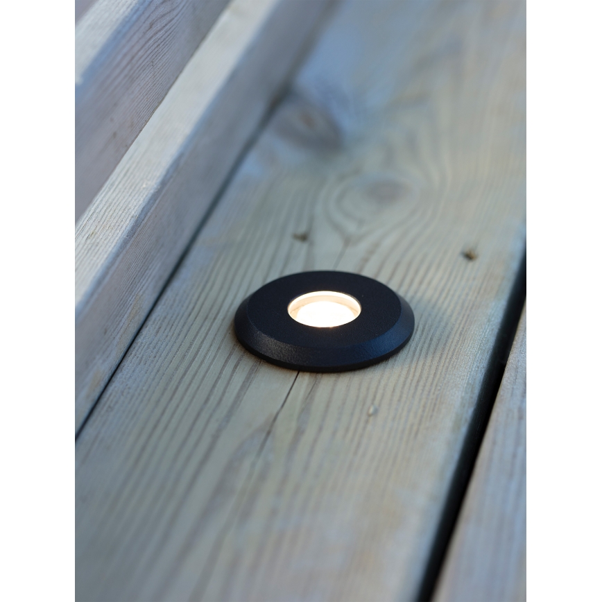 Markslöjd 107285 - LED süvistatav välisvalgusti GARDEN24 LED/3W/24V IP44 must