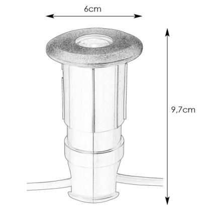 Markslöjd 107285 - LED süvistatav välisvalgusti GARDEN24 LED/3W/24V IP44 must