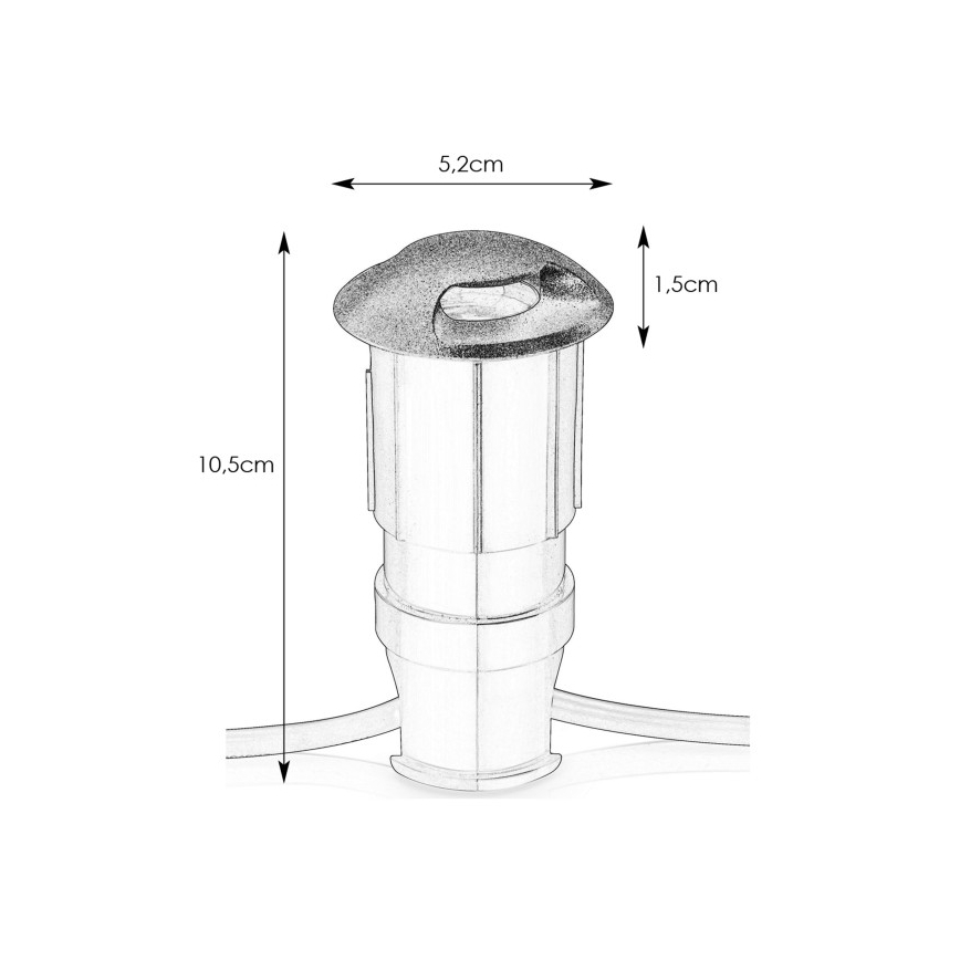 Markslöjd 107289 - GARDEN24 LED süvistatav välisvalgusti LED/0,8W/24V IP44 must