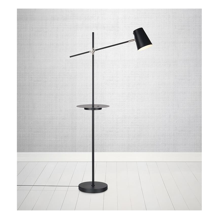 Markslöjd 107307 - Põrandalamp koos USB-ga LINEAR 1xE14/40W/230V