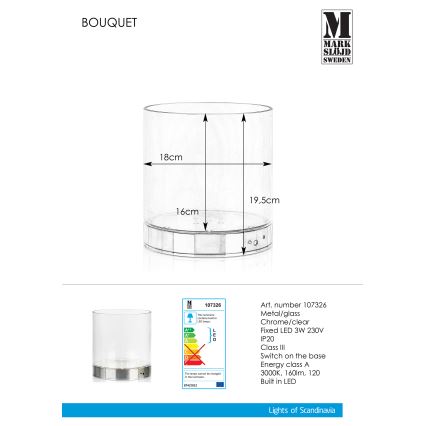 Markslöjd 107326 - LED Laualamp BOUQUET LED/3W/230V