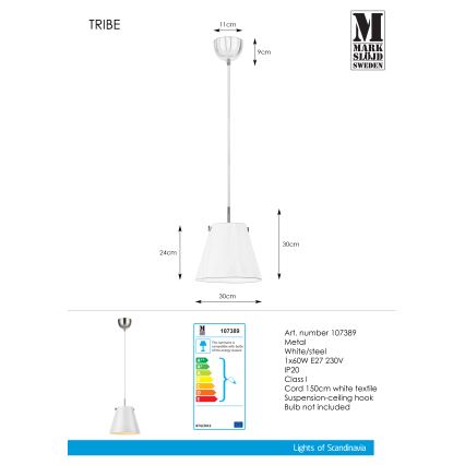 Markslöjd 107389 - Lühter TRIBE 1xE27/60W/230V