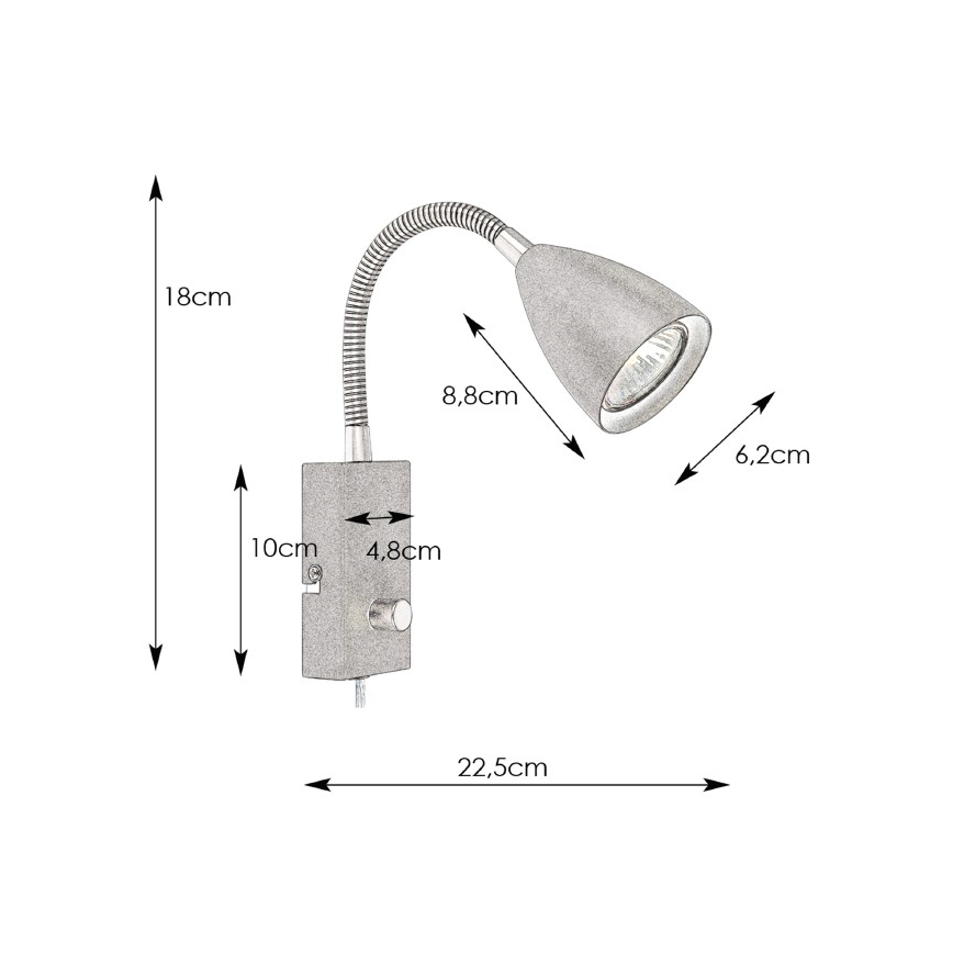 Markslöjd 107409 - Hämardatav seinavalgusti CIRO 1xGU10/7W/230V