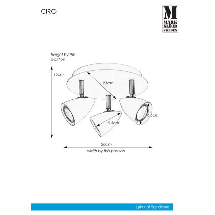 Markslöjd 107411 - Kohtvalgusti CIRO 3xGU10/35W/230V