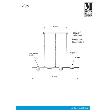 Markslöjd 107746 - Lühter ROW 4xG9/7W/230V