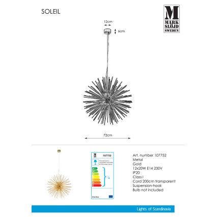 Markslöjd 107752 - Lühter SOLEIL 12xE14/20W/260V Roosa kuldne