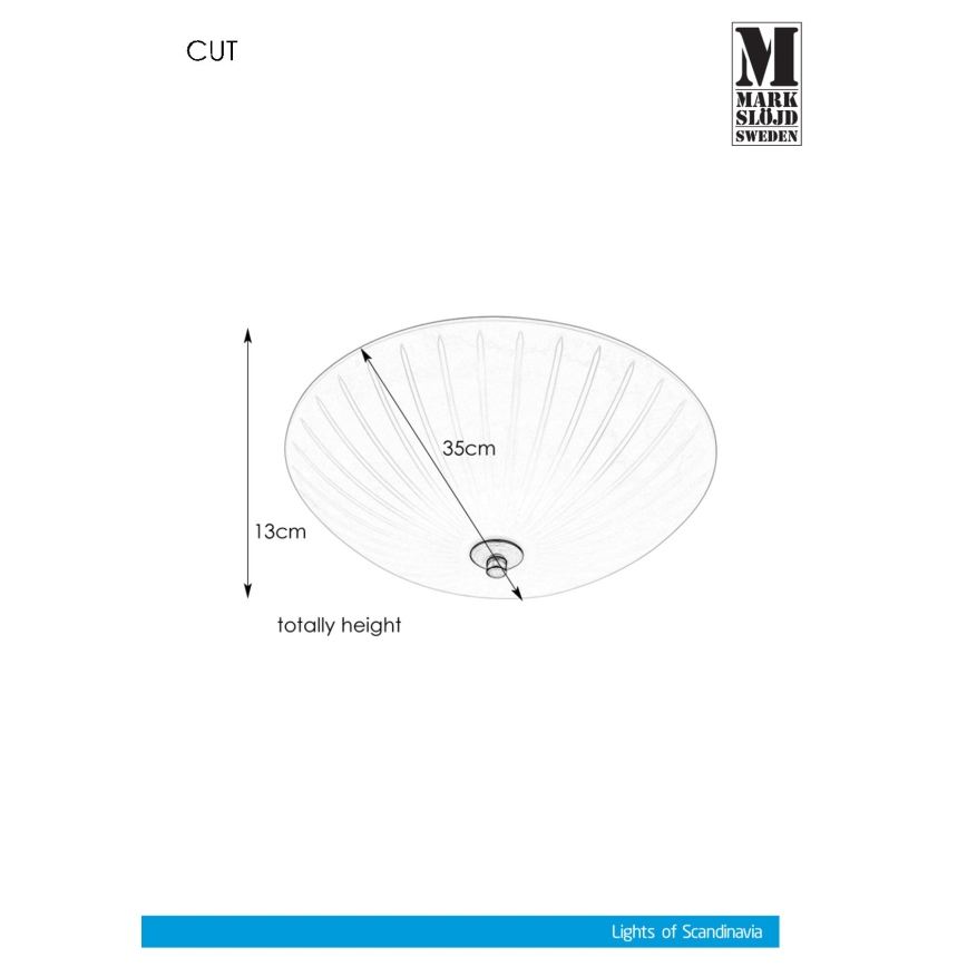 Markslöjd 107758 - Laevalgusti CUT 2xE14/40W/230V d. 35 cm