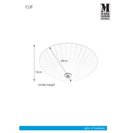 Markslöjd 107759 - Laevalgusti CUT 3xE14/40W/230V d. 43 cm
