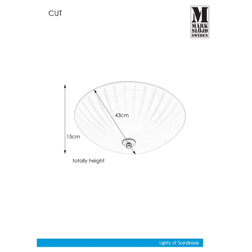 Markslöjd 107759 - Laevalgusti CUT 3xE14/40W/230V d. 43 cm