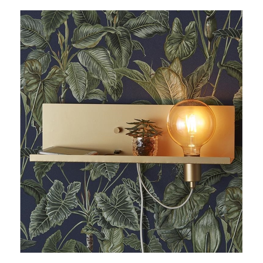 Markslöjd 107791 - Hämardatav seinavalgusti USB pordiga MULTI 1xE27/60W/230V