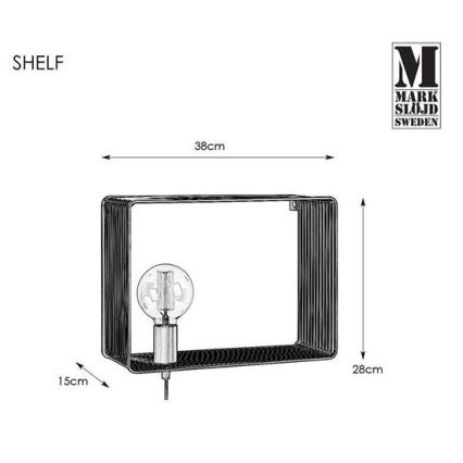 Markslöjd 107815 - Seinavalgusti SHELF 1xE27/60W/230V