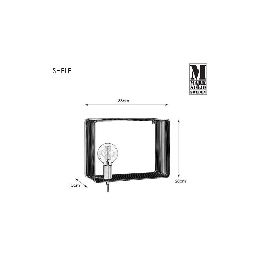 Markslöjd 107815 - Seinavalgusti SHELF 1xE27/60W/230V
