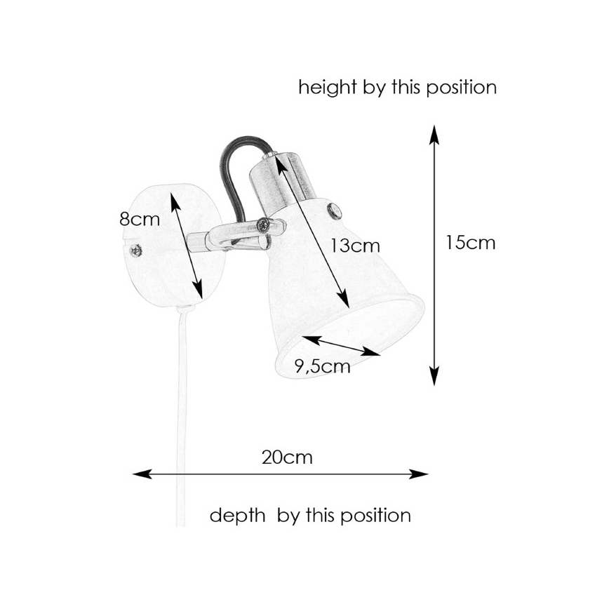 Markslöjd 107856 - Kohtvalgusti seinale ALTON 1xE14/40W/230V