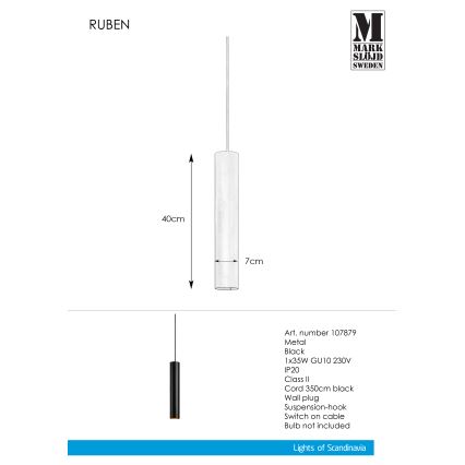 Markslöjd 107879 - Lühter RUBEN 1xGU10/35W/230V
