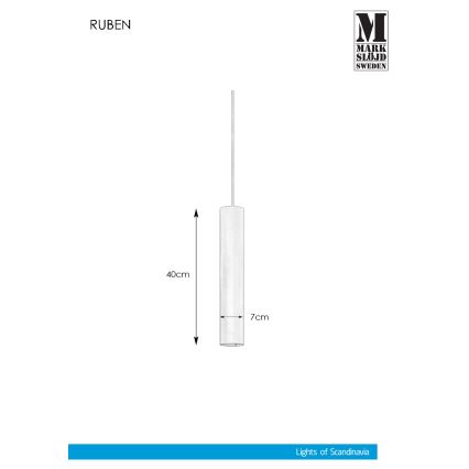 Markslöjd 107880 - Lühter RUBEN 1xGU10/35W/230V