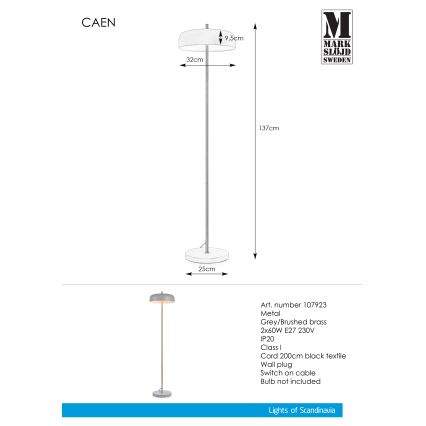 Markslöjd 107923 - Põrandalamp CAEN 2xE27/60W/230V