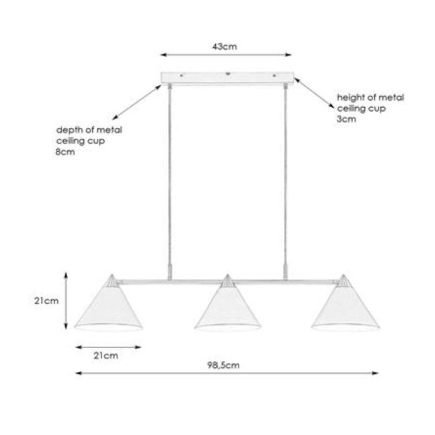 Markslöjd 108075 - Lühter KLINT 3xE14/40W/230V valge