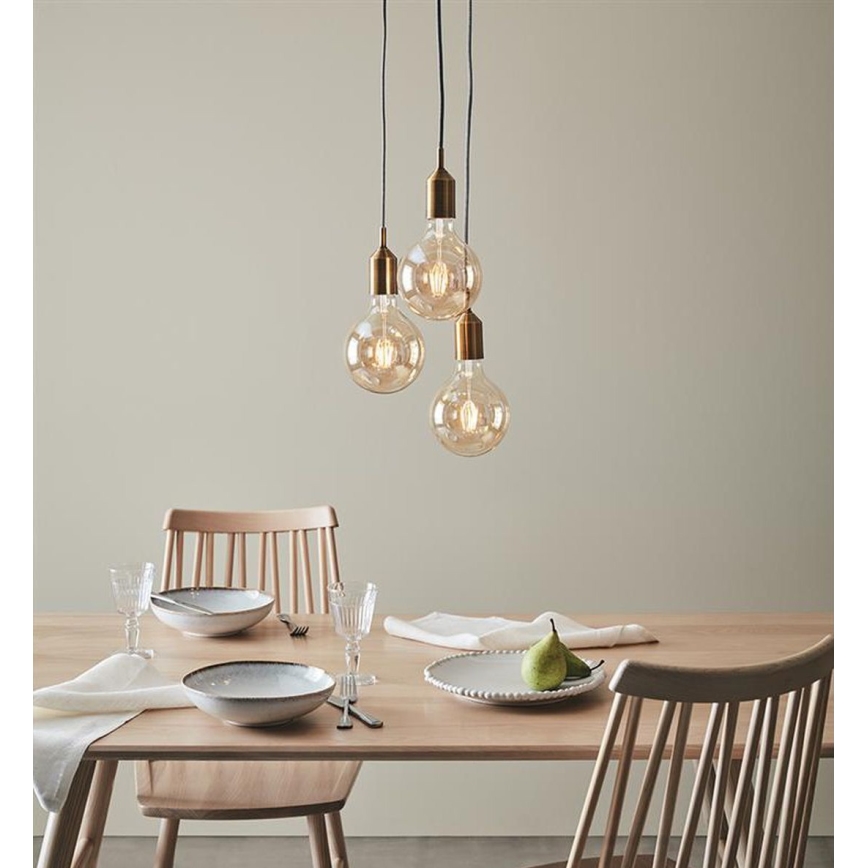 Markslöjd 108099 - Lühter BRONX 3xE27/60W/230V pronks