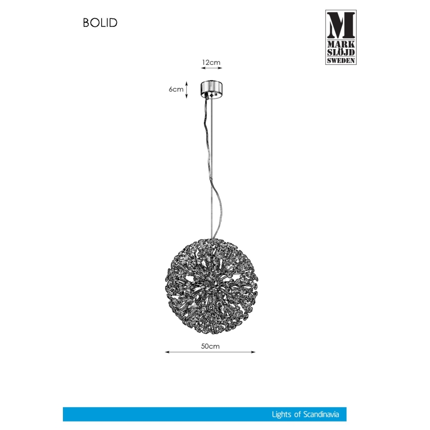 Markslöjd 108101 - Kristall-lühter BOLID 9xG9/20W/230V