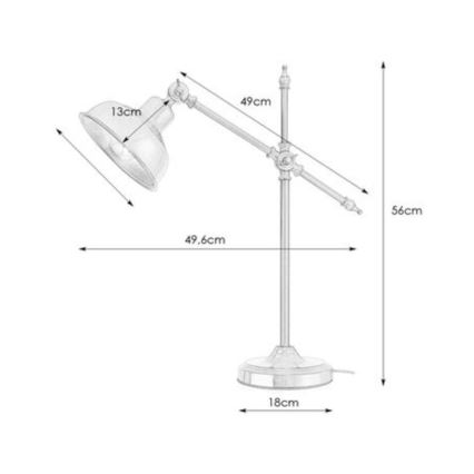 Markslöjd 108116 - Laualamp GRIMSTAD 1xE27/60W/230V