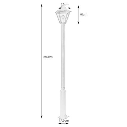 Markslöjd 108171 - LED välisvalgusti GARDEN24 LED/3W/24V 260 cm IP44 must